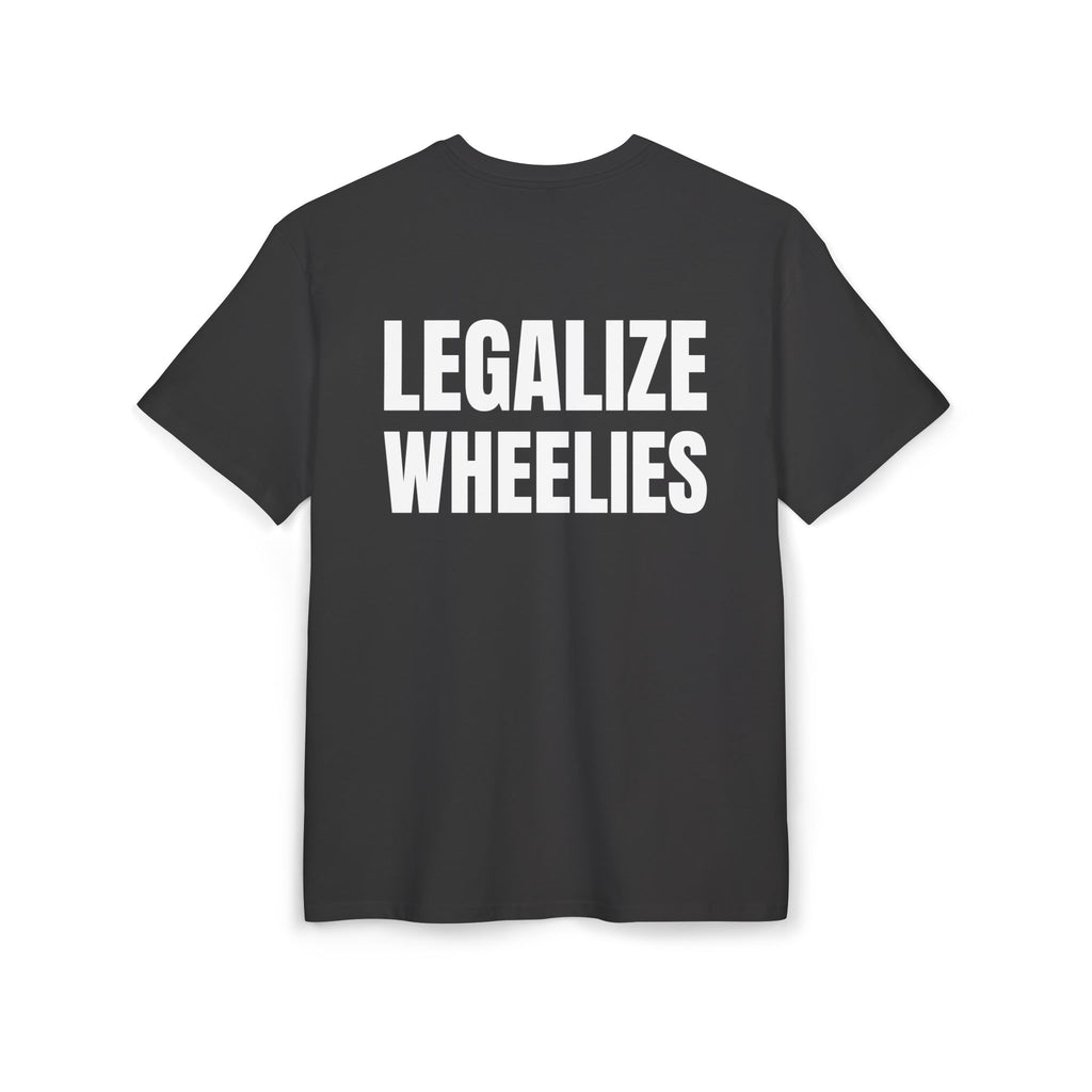 Graphic Tee — "Legalize Wheelies" Oversized Biker T‑Shirt