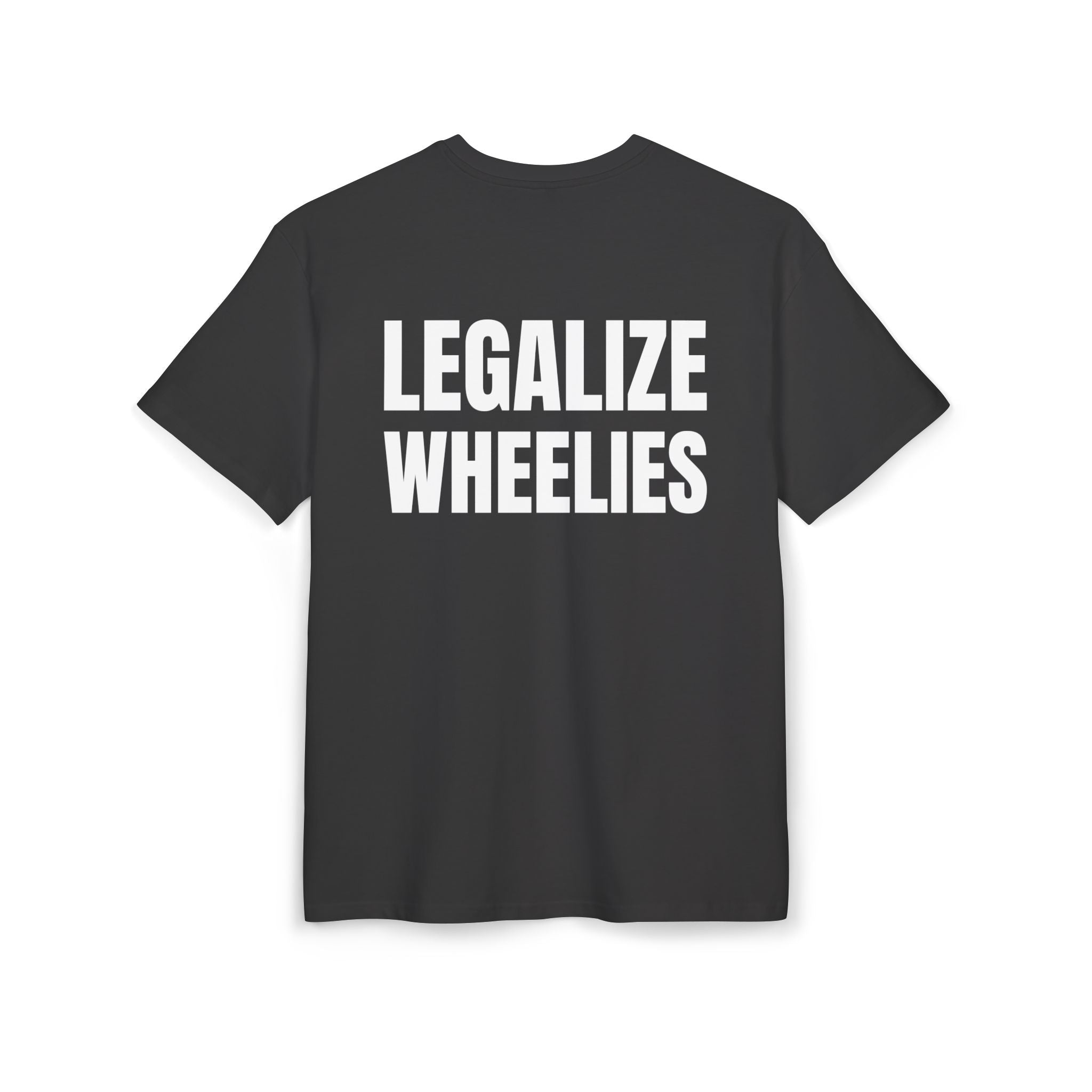 Graphic Tee — "Legalize Wheelies" Oversized Biker T‑Shirt