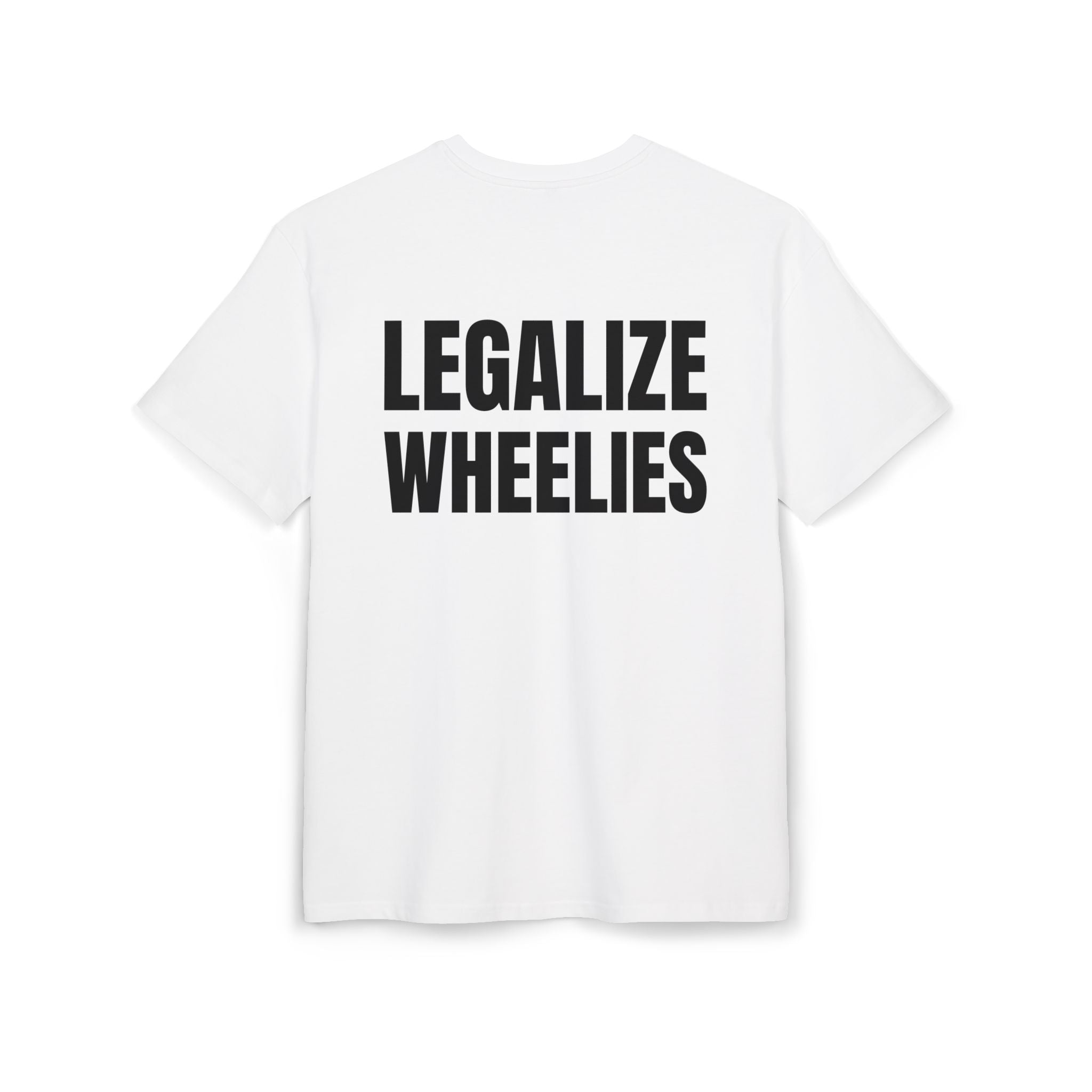 Graphic Tee — "Legalize Wheelies" Oversized Biker T‑Shirt