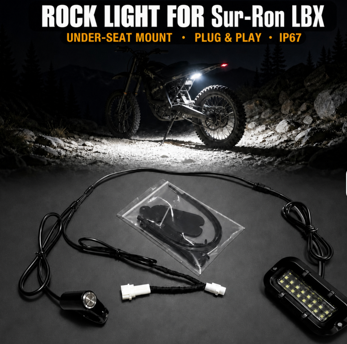 surron lbx rocklight plug and play